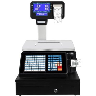 ExoticaBlend Digitale Kommerzielle Preiswaage, Elektronische Registrierkassenwaage für Obst im Supermarkt mit Etikettendrucker, 66 LB, Digitale Waage, Preisberechnung, Feinkost,Machine+Cashbox ExoticaBlend Digitale Kommerzielle Preiswaage, Elektronische Registrierkassenwaage für Obst im Supermarkt mit Etikettendrucker, 66 LB, Digitale Waage, Preisberechnung, Feinkost,Machine+Cashbox