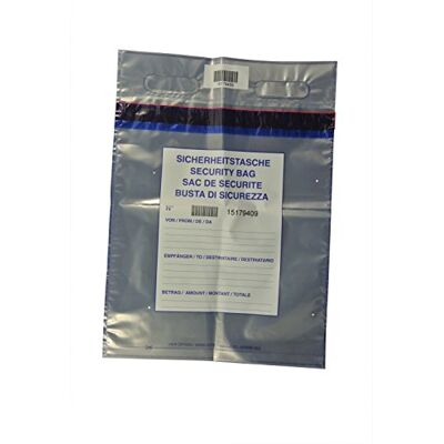 Litfax 300 x Münzgeldtaschen: ca.: 395 x 470 + 80 mm Griffzone, transparent, Druck: " von, Empfänger, Betrag Litfax 300 x Münzgeldtaschen: ca.: 395 x 470 + 80 mm Griffzone, transparent, Druck: " von, Empfänger, Betrag