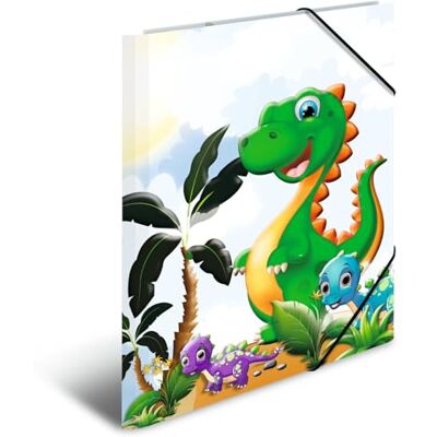 HERMA Sammelmappen A4 Dino Set, 3 Stück, Eckspanner-Mappen aus Pappe mit Kindergarten Dinosaurier Motiv, Gummizug, Innenklappen und Innendruck für Jungen, Mädchen und Kinder HERMA Sammelmappen A4 Dino Set, 3 Stück, Eckspanner-Mappen aus Pappe mit Kindergarten Dinosaurier Motiv, Gummizug, Innenklappen und Innendruck für Jungen, Mädchen und Kinder