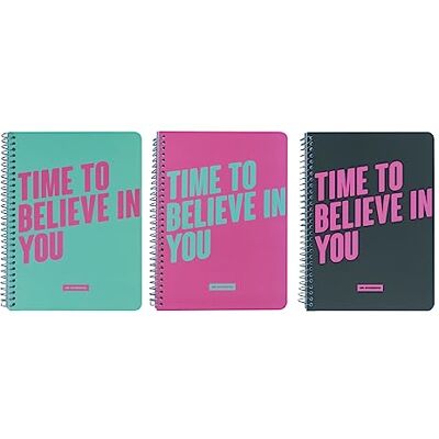 Mr. Wonderful Juego de 3 Cuadernos A4 Zeit an dich zu glauben Mr. Wonderful Juego de 3 Cuadernos A4 Zeit an dich zu glauben