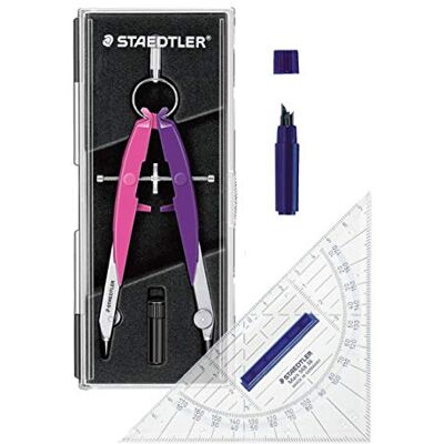 Staedtler Mars Comfort Geometriezirkel, Etui mit Klappdeckel (Zirkelset pink?violett, 1) Staedtler Mars Comfort Geometriezirkel, Etui mit Klappdeckel (Zirkelset pink?violett, 1)