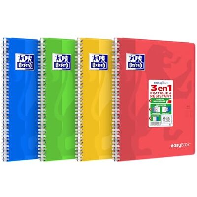 Oxford EasyBook Spiralblock, groß, 24 x 32 cm, 160 Seiten, große Karos, zufällige Farbauswahl Oxford EasyBook Spiralblock, groß, 24 x 32 cm, 160 Seiten, große Karos, zufällige Farbauswahl