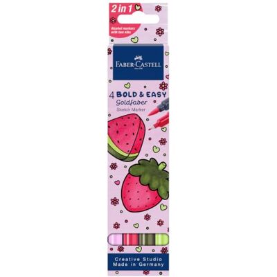 Faber-Castell Goldfaber Sketch Marker Bold & Easy, 4 Farben Faber-Castell Goldfaber Sketch Marker Bold & Easy, 4 Farben