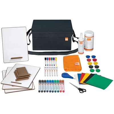 Nobo Whiteboard-Zubehörtasche, robuste Tasche mit 47 Whiteboard-Zubehörartikeln wie Stiften, Magneten & Reiniger, 23 x 20 x 35,5 cm, 50% Recyclingmaterial, Anthrazit, 1915711 Nobo Whiteboard-Zubehörtasche, robuste Tasche mit 47 Whiteboard-Zubehörartikeln wie Stiften, Magneten & Reiniger, 23 x 20 x 35,5 cm, 50% Recyclingmaterial, Anthrazit, 1915711