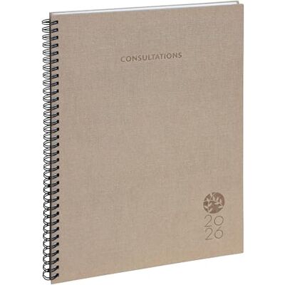 Exacompta 296426E Konsultationskalender 29S, Spiralbindung, recycelt, 29,7 x 21 cm, Wochenkalender, Januar bis Dezember 2026, Leinen Exacompta 296426E Konsultationskalender 29S, Spiralbindung, recycelt, 29,7 x 21 cm, Wochenkalender, Januar bis Dezember 2026, Leinen