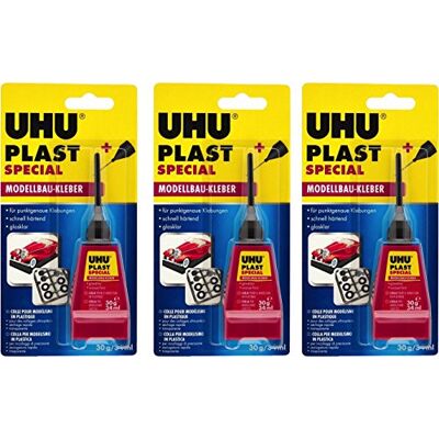 UHU 45885 Modellbaukleber, Plast Spezial, 30 g mit Feindosierspitze (3x Plast Spezial 30 g) UHU 45885 Modellbaukleber, Plast Spezial, 30 g mit Feindosierspitze (3x Plast Spezial 30 g)