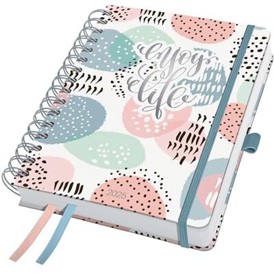 Sigel J5602 Spiralkalender 2025 A5, Jolie Rose Inspiration, Hardcover, Gummiband, Stiftschlaufe, Einstecktasche, 2 Zeichenbänder, 240 Seiten, vegan, Buchkalender, Terminplaner Sigel J5602 Spiralkalender 2025 A5, Jolie Rose Inspiration, Hardcover, Gummiband, Stiftschlaufe, Einstecktasche, 2 Zeichenbänder, 240 Seiten, vegan, Buchkalender, Terminplaner