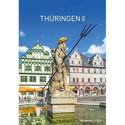 Alpha Thüringen 2024 Bild-Kalender 23,7x34 cm Regional-Kalender Wandkalender mit Platz für Notizen Alpha Thüringen 2024 Bild-Kalender 23,7x34 cm Regional-Kalender Wandkalender mit Platz für Notizen
