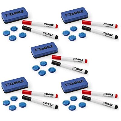 Dahle 5 x Whiteboard Starterset 95140, 4x Magnete, Wischer+2xWhiteboard Marker Dahle 5 x Whiteboard Starterset 95140, 4x Magnete, Wischer+2xWhiteboard Marker