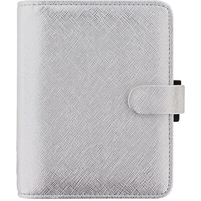 Filofax Pocket Saffiano Metallic Silber Organizer Filofax Pocket Saffiano Metallic Silber Organizer