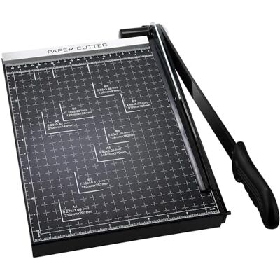 COOCHEER Papierschneider Profi Fotoschneider Papierschneidemaschine Schneidegerät Hebelschneider Schrottmaschineider, für Foto, Papier, Pappe, A4, Schwarz COOCHEER Papierschneider Profi Fotoschneider Papierschneidemaschine Schneidegerät Hebelschneider Schrottmaschineider, für Foto, Papier, Pappe, A4, Schwarz