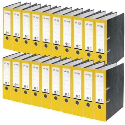 Leitz VON Ordner A4, 20er Pack, 100 % Recyclingpapier, 80 mm Rückenbreite, Für 600 Blatt, Blauer Engel & FSC-zertifiziert, Für Schule, Studium & Zuhause, Gelb, 10530015 Leitz VON Ordner A4, 20er Pack, 100 % Recyclingpapier, 80 mm Rückenbreite, Für 600 Blatt, Blauer Engel & FSC-zertifiziert, Für Schule, Studium & Zuhause, Gelb, 10530015