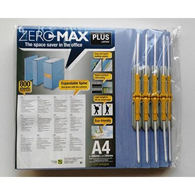 PLUS Japan, Zero Max Platzsparordner in Blau, 10er Pack (1x 10 Ordner) PLUS Japan, Zero Max Platzsparordner in Blau, 10er Pack (1x 10 Ordner)