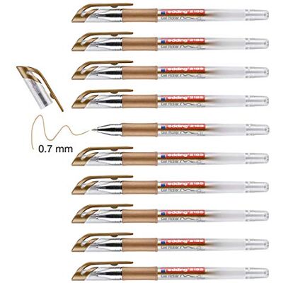edding 2185 Gelroller kupfer 10 Stifte 0,7 mm Gelstifte zum Schreiben, Malen, Mandala, Bulletjournal Gelschreiber, Gelmalstifte edding 2185 Gelroller kupfer 10 Stifte 0,7 mm Gelstifte zum Schreiben, Malen, Mandala, Bulletjournal Gelschreiber, Gelmalstifte