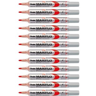 Pentel Maxiflo MWL5M Boardmarker 12 Stück rot Pentel Maxiflo MWL5M Boardmarker 12 Stück rot