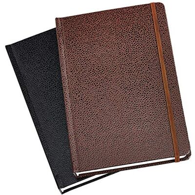 Amazon Shagreen Tagebuch, 2 Stück, Schwarz/Braun Amazon Shagreen Tagebuch, 2 Stück, Schwarz/Braun