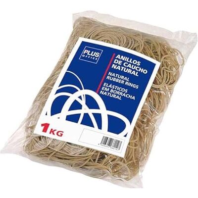 Plus Office elastische Gummibänder Nr. 4, 40 mm, Tasche, 1 kg Plus Office elastische Gummibänder Nr. 4, 40 mm, Tasche, 1 kg