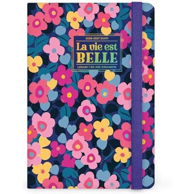 LEGAMI – Wochenplaner mit Notizbuch 2026–2027, Flowers, 16 Monate, medium, Tagebuch von September 2026 bis Dezember 2027, Verschluss mit Gummiband, FSC-zertifiziertes Papier, 12 x 18 cm LEGAMI – Wochenplaner mit Notizbuch 2026–2027, Flowers, 16 Monate, medium, Tagebuch von September 2026 bis Dezember 2027, Verschluss mit Gummiband, FSC-zertifiziertes Papier, 12 x 18 cm