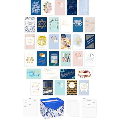 American Greetings Jüdisches Deluxe-Karten-Sortiment mit Umschlägen, 36 Stück American Greetings Jüdisches Deluxe-Karten-Sortiment mit Umschlägen, 36 Stück