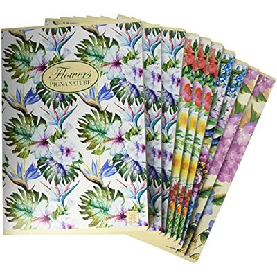 Pigna , Maxi Notizbuch Natur Blumen, A4 21x29,7 cm, innen 1R, liniert, 80 g/qm, Recyclingpapier, sortierte Themen, 10 Pigna , Maxi Notizbuch Natur Blumen, A4 21x29,7 cm, innen 1R, liniert, 80 g/qm, Recyclingpapier, sortierte Themen, 10