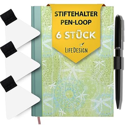 LifeDesign 6 Stück Stifthalter Notizbuch Stiftschlaufe Selbstklebend Pen Loop Holder für Kalender, Klemmbrett, Adressbuch I Stifte Halterung Clip LifeDesign 6 Stück Stifthalter Notizbuch Stiftschlaufe Selbstklebend Pen Loop Holder für Kalender, Klemmbrett, Adressbuch I Stifte Halterung Clip