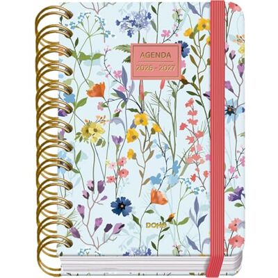 DOHE Schülerkalender 2026 2027 SEP bis JUN, Tag pro Seite, A6 (12x17 cm), Weicher Hardcover-Einband, Doppelspirale, Verschluss mit Gummiband, 2 Seiten Aufkleber, Spanisch und Englisch Edén DOHE Schülerkalender 2026 2027 SEP bis JUN, Tag pro Seite, A6 (12x17 cm), Weicher Hardcover-Einband, Doppelspirale, Verschluss mit Gummiband, 2 Seiten Aufkleber, Spanisch und Englisch Edén