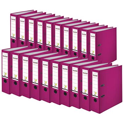 FALKEN Original 20er Pack PP-Color Kunststoff-Ordner. Made in Germany. 8 cm breit DIN A4 brombeere Ringordner Vegan Aktenordner Briefordner Büroordner Plastikordner Schlitzordner FALKEN Original 20er Pack PP-Color Kunststoff-Ordner. Made in Germany. 8 cm breit DIN A4 brombeere Ringordner Vegan Aktenordner Briefordner Büroordner Plastikordner Schlitzordner