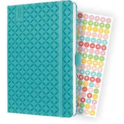 Sigel J3103 Wochenkalender Jolie 2023 ca. A5 petrol Hardcover Gummiband, Stiftschlaufe, Einstecktasche 174 Seiten FSC-zertifiziert Terminplaner Sigel J3103 Wochenkalender Jolie 2023 ca. A5 petrol Hardcover Gummiband, Stiftschlaufe, Einstecktasche 174 Seiten FSC-zertifiziert Terminplaner