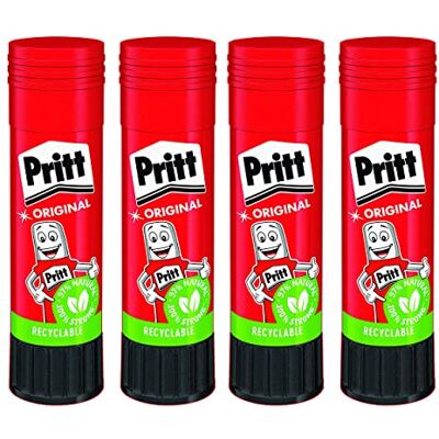 Staedtler Pritt Klebestift, sicherer, kinderfreundlicher Kleber für Kunst und Bastelarbeiten, starker Klebstoff für Schule & Bürobedarf, 4x 22 g Pritt Stift Staedtler Pritt Klebestift, sicherer, kinderfreundlicher Kleber für Kunst und Bastelarbeiten, starker Klebstoff für Schule & Bürobedarf, 4x 22 g Pritt Stift