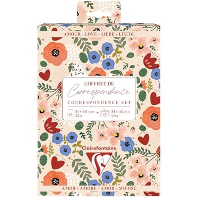 Clairefontaine 81000C – Ein Set mit passenden Liebesmotiven – Blumendekor/Vögel/Herzen – 8 Doppelkarten 11 x 15,5 cm 185 g/m² + 8 Umschläge Pollen C6 (11,4 x 16,2 cm) 120 g/m² rot Johannisbeere Clairefontaine 81000C – Ein Set mit passenden Liebesmotiven – Blumendekor/Vögel/Herzen – 8 Doppelkarten 11 x 15,5 cm 185 g/m² + 8 Umschläge Pollen C6 (11,4 x 16,2 cm) 120 g/m² rot Johannisbeere