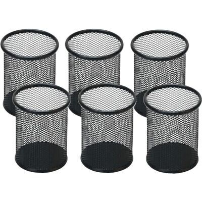 SNOW COOLER Stifthalter aus Netzstoff, Stiftehalter, Metall, für Schreibtisch, Büro, Schwarz, 6 Stück SNOW COOLER Stifthalter aus Netzstoff, Stiftehalter, Metall, für Schreibtisch, Büro, Schwarz, 6 Stück