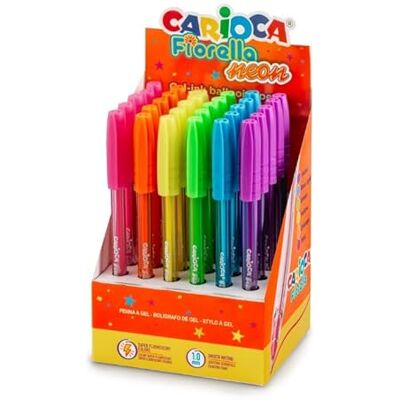 CARIOCA Fiorella Neon-Kugelschreiber, Display mit 30 Gelstiften, 0,1 mm CARIOCA Fiorella Neon-Kugelschreiber, Display mit 30 Gelstiften, 0,1 mm