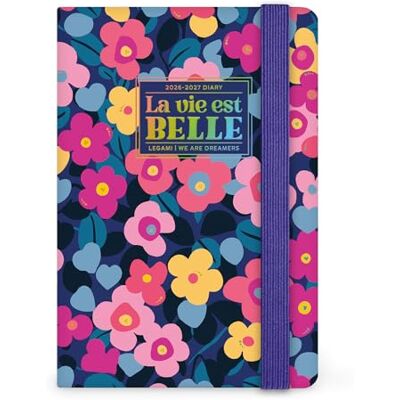 LEGAMI – Wochenplaner mit Notizbuch 2026–2027, Flowers, 16 Monate, klein, Tagebuch von September 2026 bis Dezember 2027, Verschluss mit Gummiband, FSC-zertifiziertes Papier, 9,5 x 13,5 cm LEGAMI – Wochenplaner mit Notizbuch 2026–2027, Flowers, 16 Monate, klein, Tagebuch von September 2026 bis Dezember 2027, Verschluss mit Gummiband, FSC-zertifiziertes Papier, 9,5 x 13,5 cm