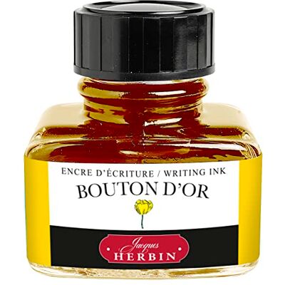 Jacques Herbin J. Herbin 13053T Flakon traditionnelle Schreibtinte Kalligraphietinte, La Perle des encres, 30 ml, Bouton d´or Butterblumengelb, 1 Stück Jacques Herbin J. Herbin 13053T Flakon traditionnelle Schreibtinte Kalligraphietinte, La Perle des encres, 30 ml, Bouton d´or Butterblumengelb, 1 Stück