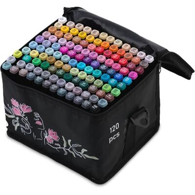 Nukido Alkohol Marker Filzstifte Mit Tasche Doppelseitige Wasserfest 120 Stück Nukido Alkohol Marker Filzstifte Mit Tasche Doppelseitige Wasserfest 120 Stück