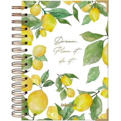 DOHE Dreambook Notizbuch A5 Blanko Innenseiten, 192 leere Seiten, Größe 15,5 x 21,5 cm, Hardcover, Doppel-Spiralbindung in Gold (Wire’o) Takenote Agatha DOHE Dreambook Notizbuch A5 Blanko Innenseiten, 192 leere Seiten, Größe 15,5 x 21,5 cm, Hardcover, Doppel-Spiralbindung in Gold (Wire’o) Takenote Agatha