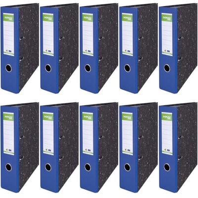 DONAU ECO Ordner Wolkenmarmor Basic/Economy / A4 8 cm Breit / 10er Pack 10 Stück/Aktenordner/Dunkelblau/Briefordner Büroordner Pappordner DONAU ECO Ordner Wolkenmarmor Basic/Economy / A4 8 cm Breit / 10er Pack 10 Stück/Aktenordner/Dunkelblau/Briefordner Büroordner Pappordner