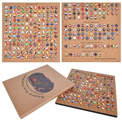 Aicharynic 291 Stück Reißzwecken, Reiszwecknadeln Nationale Flagge Reißnagel Dekorative Reißzwecken Land Karte Reißnagel mit Korkplatten Metall Push Pins Kreative Stecknadeln für DIY Bulletin Board Aicharynic 291 Stück Reißzwecken, Reiszwecknadeln Nationale Flagge Reißnagel Dekorative Reißzwecken Land Karte Reißnagel mit Korkplatten Metall Push Pins Kreative Stecknadeln für DIY Bulletin Board