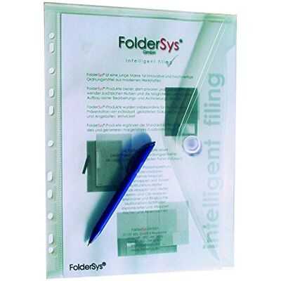 FolderSys Sichttaschen/Umschlag A4 hoch 20er Pack, Abheftrand, Klett, farblos FolderSys Sichttaschen/Umschlag A4 hoch 20er Pack, Abheftrand, Klett, farblos