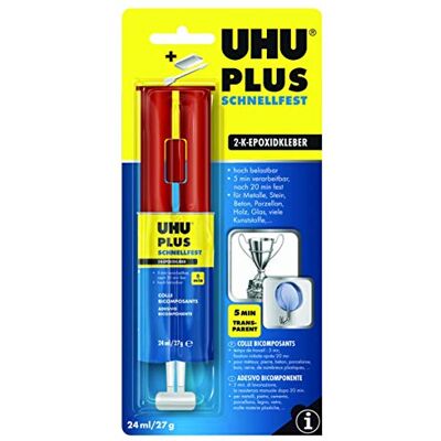 UHU PLUS schnellfest Doppelkammerspritze, Infokarte UHU PLUS schnellfest Doppelkammerspritze, Infokarte