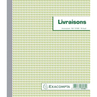 Exacompta Manifold livraisons 21x18cm 50 feuillets dupli autocopiants Exacompta Manifold livraisons 21x18cm 50 feuillets dupli autocopiants