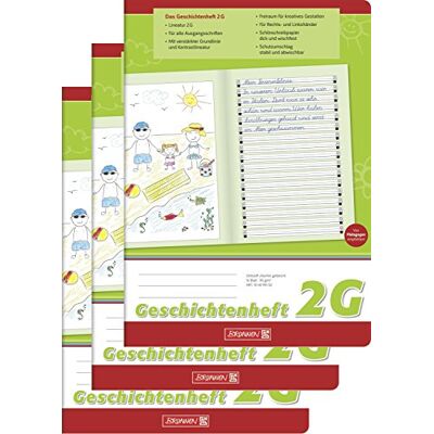 BRUNNEN 3er Pack Geschichtenheft A4 Lin. 2G BRUNNEN 3er Pack Geschichtenheft A4 Lin. 2G