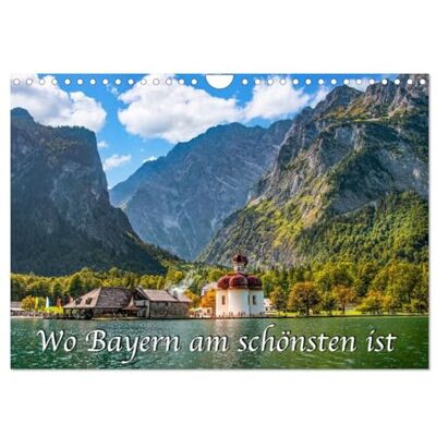 CALVENDO Là où la Bavière est la plus belle (Calendrier mural 2027 DIN A4 vertical), calendrier mensuel CALVENDO Là où la Bavière est la plus belle (Calendrier mural 2027 DIN A4 vertical), calendrier mensuel