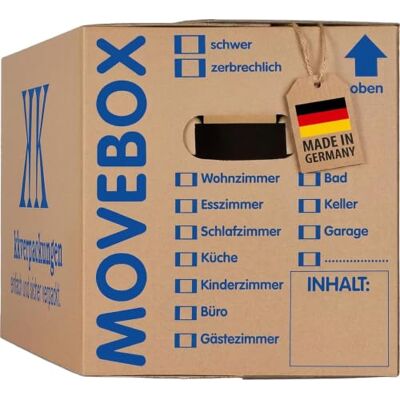 KK Verpackungen Umzugskartons, 20 Stück, (Profi) STABIL + 2-WELLIG Umzug Karton Kisten Verpackung Bücher Schachtel KK Verpackungen Umzugskartons, 20 Stück, (Profi) STABIL + 2-WELLIG Umzug Karton Kisten Verpackung Bücher Schachtel