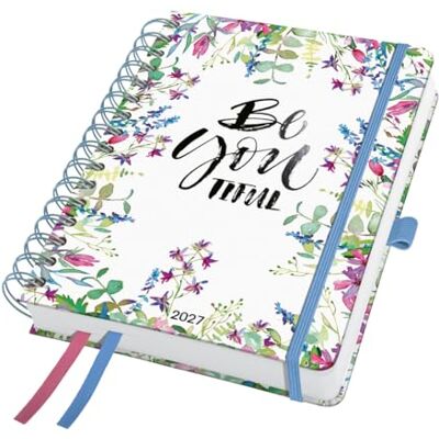 Sigel 7J609 Spiralkalender 2027 A5, pink, violett, Hardcover, Gummiband, Stiftschlaufe, Einstecktasche, 2 Zeichenbänder, 240 Seiten, vegan, Buchkalender, Terminplaner Taschenkalender Jolie Sigel 7J609 Spiralkalender 2027 A5, pink, violett, Hardcover, Gummiband, Stiftschlaufe, Einstecktasche, 2 Zeichenbänder, 240 Seiten, vegan, Buchkalender, Terminplaner Taschenkalender Jolie