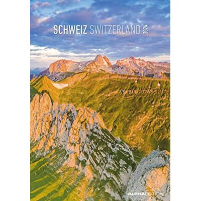 Alpha Schweiz 2024 Bild-Kalender 23,7x34 cm Switzerland Regional-Kalender Wandkalender mit Platz für Notizen Alpha Schweiz 2024 Bild-Kalender 23,7x34 cm Switzerland Regional-Kalender Wandkalender mit Platz für Notizen