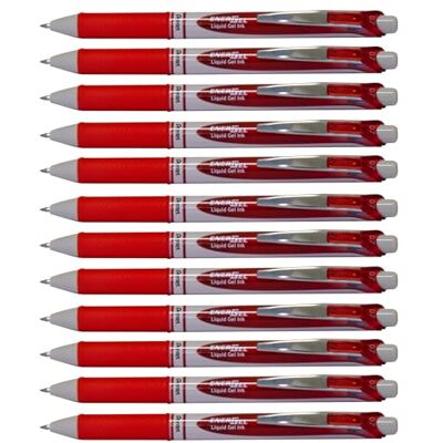 Pentel EnerGel Eco BL77E Gelschreiber mit Druckmechanik, rot (12 Stück) Pentel EnerGel Eco BL77E Gelschreiber mit Druckmechanik, rot (12 Stück)