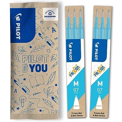 PILOT FriXion Ersatzminen 0.7 2 Sets mit 3 Minen FriXion Nachfüllminen mit Radierbarer Tinte Kompatibel mit FriXion Ball & Clicker Hellblau Mittlere Spitze (6 Minen) PILOT FriXion Ersatzminen 0.7 2 Sets mit 3 Minen FriXion Nachfüllminen mit Radierbarer Tinte Kompatibel mit FriXion Ball & Clicker Hellblau Mittlere Spitze (6 Minen)