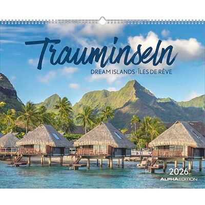 Alpha Trauminseln 2026 – Monatskalender 52×42,5 cm mit 12 paradiesischen Inselmotiven, dekorativer Wandkalender für Reise- & Strandliebhaber mit Platz für Termine und Notizen Alpha Trauminseln 2026 – Monatskalender 52×42,5 cm mit 12 paradiesischen Inselmotiven, dekorativer Wandkalender für Reise- & Strandliebhaber mit Platz für Termine und Notizen
