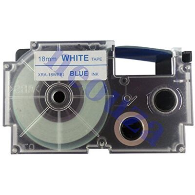 Casio XR-18WEB1 Beschriftungsband 18 mm für Labelprinter, Weiß auf Blau Bandbreite 18 mm; Druckfarbe Weiß, Bandfarbe Blau; passend für Labelprinter. Casio XR-18WEB1 Beschriftungsband 18 mm für Labelprinter, Weiß auf Blau Bandbreite 18 mm; Druckfarbe Weiß, Bandfarbe Blau; passend für Labelprinter.